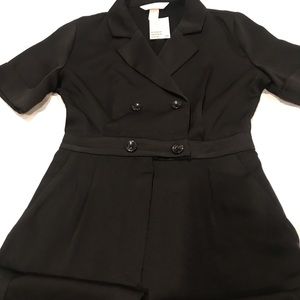 H&M silky jumpsuit black size 4 brand new